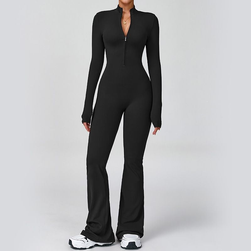 Vellorae Jumpsuit Flared Pants- yoga