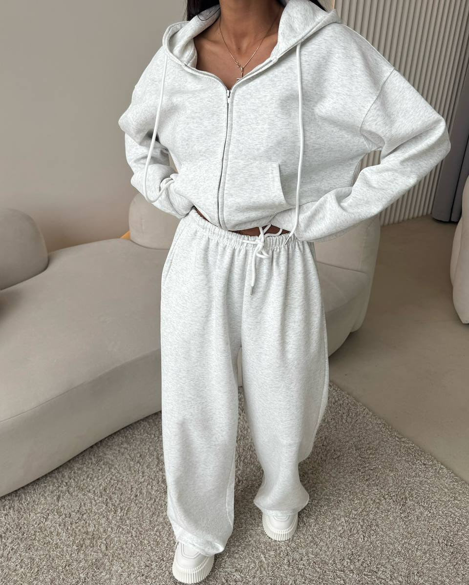 Women's Long Sleeve Hooded Sweatshirt  Vellorae 2 Piece Set