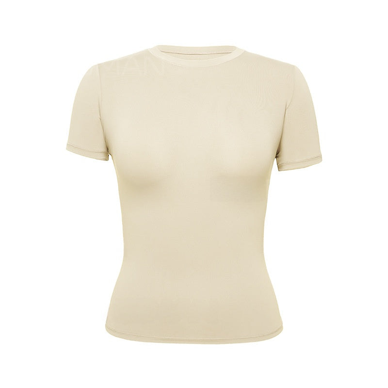 Vellorae Butter Round Neck T-Shirt