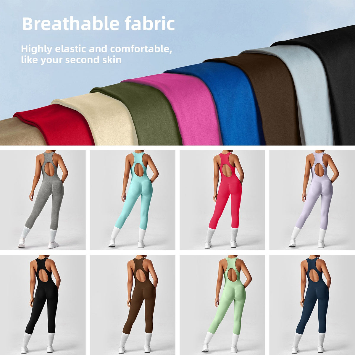 VelloraenElastic Tight Fit Fitness Suit for Women