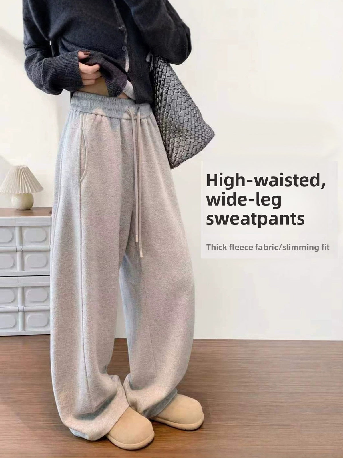 Vellorae High-Waisted Wide-Leg Sweatpants