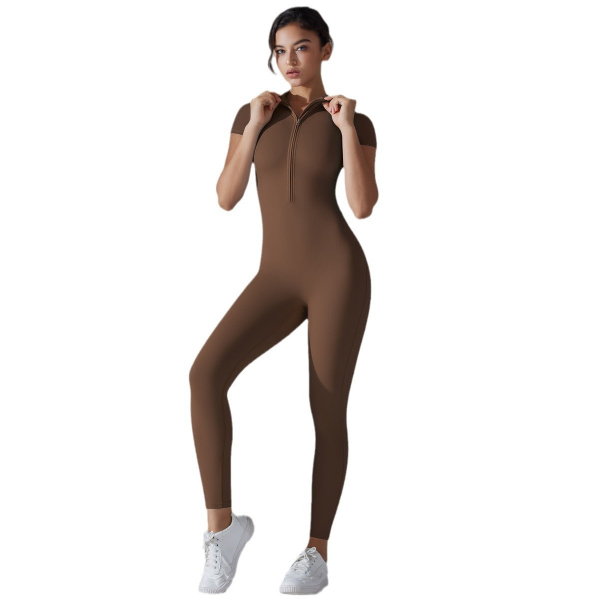 Vellorae Jumpsuit with Zipper-Yoga