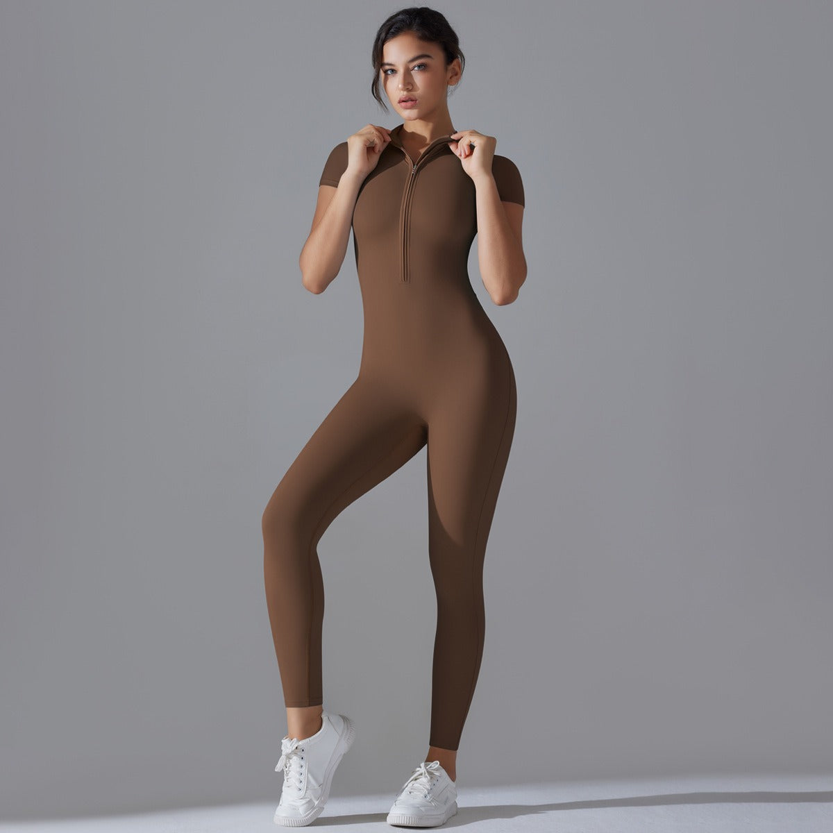 Vellorae Jumpsuit with Zipper-Yoga