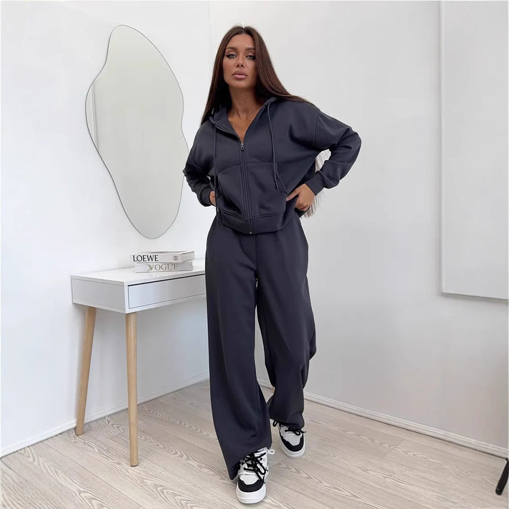 Women's Long Sleeve Hooded Sweatshirt  Vellorae 2 Piece Set