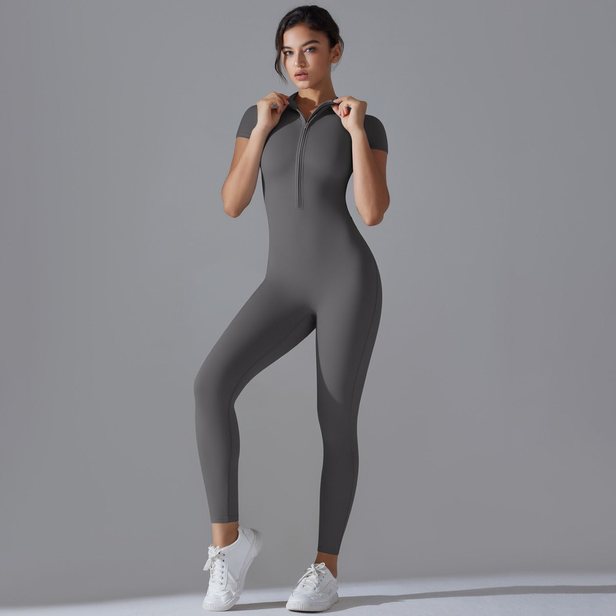 Vellorae Jumpsuit with Zipper-Yoga