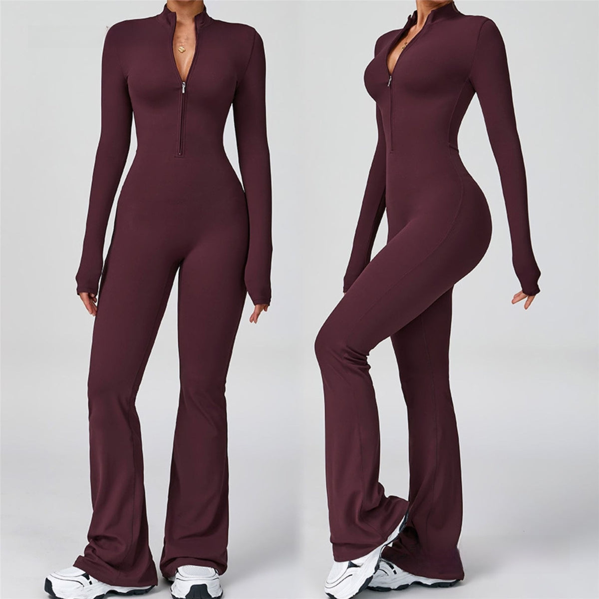 Vellorae Jumpsuit Flared Pants- yoga