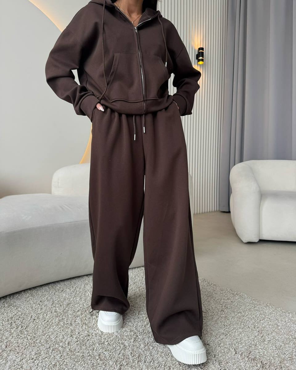 Women's Long Sleeve Hooded Sweatshirt  Vellorae 2 Piece Set