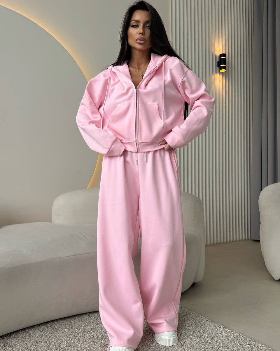Women's Long Sleeve Hooded Sweatshirt  Vellorae 2 Piece Set
