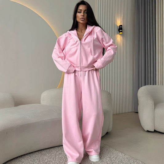Women's Long Sleeve Hooded Sweatshirt  Vellorae 2 Piece Set